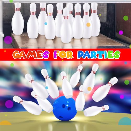 Hsei 24 Pcs PU Bowling Pins Stress Reliever Pin Bowling Set Indoor and Outdoor Game Fun Carnival and Birthday Party for Games Sports Party Favors, 1.77 x 5.2 Inches