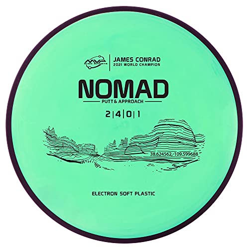 MVP Disc Sports Electron Nomad James Conrad Edition Disc Golf Putter (Choose Your Firmness/Colors May Vary) - size: 165-170g, style: Soft