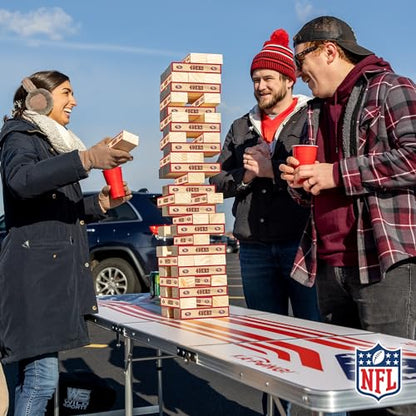 Wild Sports NFL Giant Stacking Wooden Blocks – Tumbling Tower Classic Family Game Stacks – Great Gift for Any Football Fan! - color: San Francisco 49ers