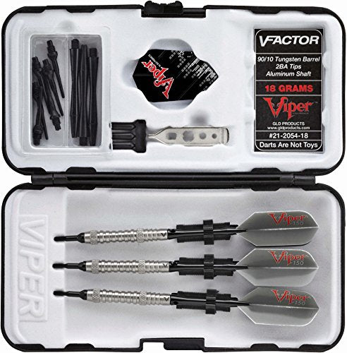 Viper V-Factor 90% Tungsten Soft Tip Dart Set with Case - style: Ringed (18 Grams)