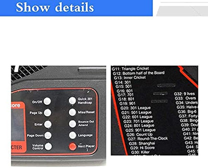 Electronic Dart Board, Electronic Dart Board, Professional Soft Dart Target, Practice Dart Machine with LCD Scoreboard, Powered by AC Adapter Or Battery, for Indoor Garden