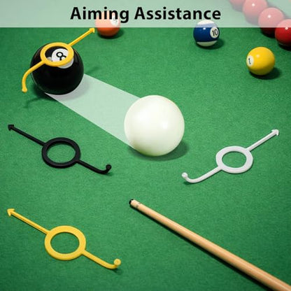 9Pcs Precision Pool Shot Aiming Aid, Billiards Aiming Trainer Billiards Accessories, Billiards' Training Aids for 2-1/4 Inch Balls, Improve Your Game for Billiard Players