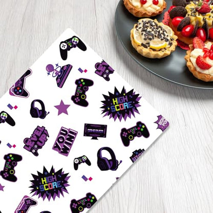 Purple Video Game Party Tablecloth Gamer Birthday Party Supplies Level Up Decorations High Score Video Gaming Theme Table Cover for Dining Banquet Fiesta Picnic Anniversary Wedding Party Decorations - size: Purple