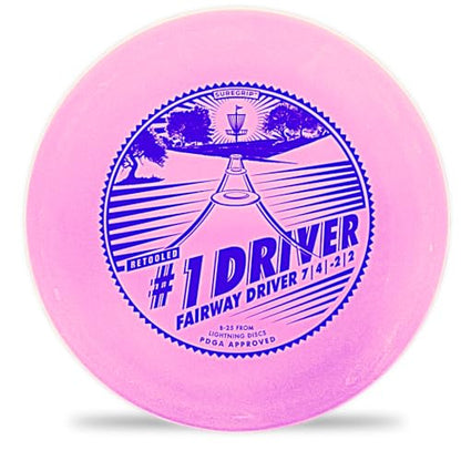 Lightning 2-Pack – #1 Driver & #2 Driver (Sure Grip) – Disc Golf Drivers Set, Distance & Control, Floats on Water (#2 Driver Only)