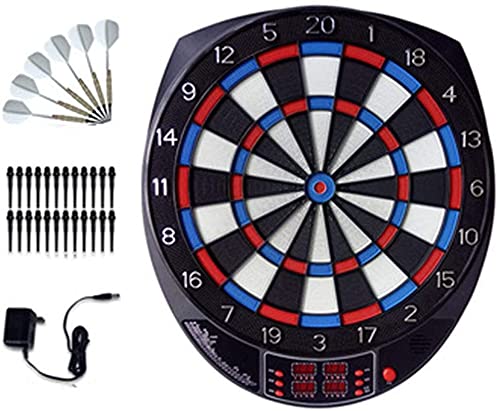 Electronic Dart Board, Lightweight Electronic Dartboard with LCD Scoring Displays, Double Protection Mesh Outer Ring Dartboard 16-Player Scoring and 27 Games with 243 Variations for Pub/Office