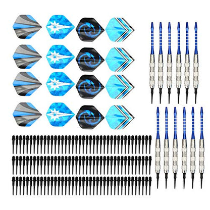 RiToEasysports Soft Tip Darts Set, Removable Aluminum Alloy Rods, Darts for Beginners Professionals Christmas Birthday Gift