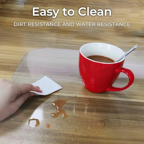 Chair Mat for Hard Wood Floors - Heavy Duty Floor Protector - Easy Clean (47''×47'') - size: 47" x 47" Rectangle (1pc)