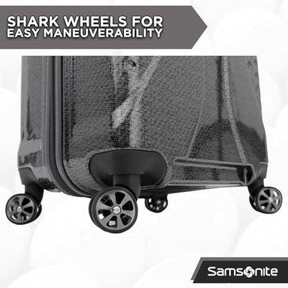 Samsonite Tour Pro Golf Hard Case Travel Bag | Lightweight, Durable ABS Shell, 360 Degree Multi-Directional Shark Wheels - color: Carbon Matrix