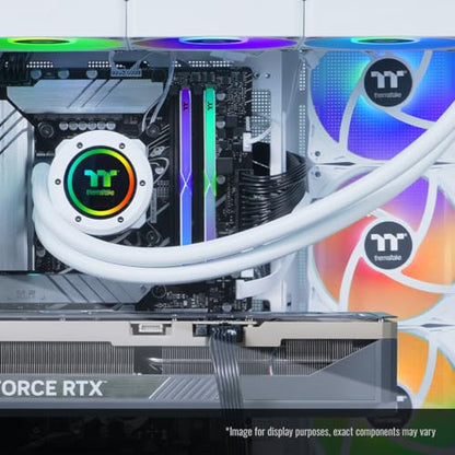 Thermaltake LCGS View u2870TS-380 Gaming Desktop (Intel® Core™ Ultra 9 285K, ToughRam 32GB DDR5 6400MT/s RGB Memory, NVIDIA® GeForce RTX™ 5070 Ti, 2TB NVMe M.2, WiFi, Windows 11) V38S-Z890-57T-LCS - size: 285K, style: 5070Ti