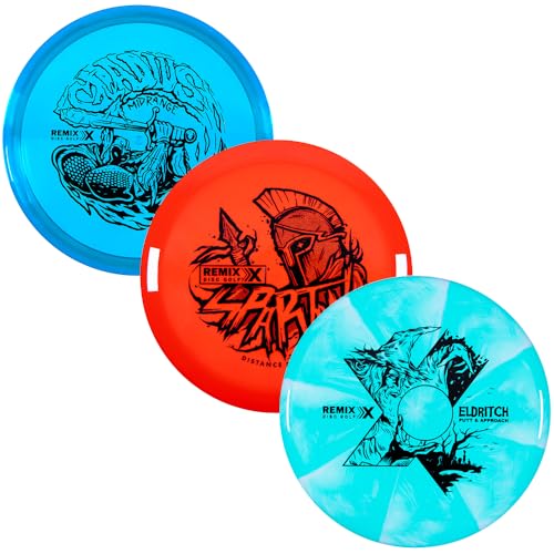 Remix Disc Golf Sport Plastic 3-Count Variety Pack - Molds and Colors May Vary