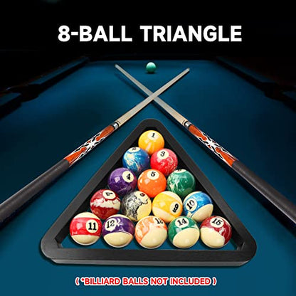 GSE Games & Sports Expert Deluxe Heavy Duty Solid Wood Billiard 8-Ball Triangle / 9-Ball Diamond Pool Ball Racks for 2-1/4" Pool Balls, Billiards Accessories - color: Black, style: 8-Ball Triangle Rack