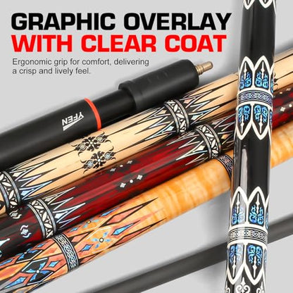 Banly Cuezone Carbon Fiber Pool Cue – MF1 Pro Taper Cue Stick with Extension, Low-Deflection Shaft, Premium Canadian Maple Butt, 12.5mm Tip, 3/8×8 Joint for Tournament & League Play - color: MF-2