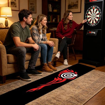 Dart Board Mat, Non Slip Darts Mat, Portable Floor Protection with Throw Line, Crystal Velvet Dart Rug, Protective Darts Distance Mats, for Game Room Recreation Center Sports Club Basement - size: D