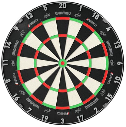 WINMAU Blade 360 Dartboard – Triple Core Carbon with Full Rotation System for Maximum Durability & Scoring Precision, Self-Healing Sisal, Rota-Lock Setup