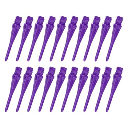 YOKIVE 60 Pcs Plastic Dart Tips, Game 2BA Thread Soft Darts Tips Replacements Plastic Tips Soft Tips| Indoor Outdoor Play (Purple)