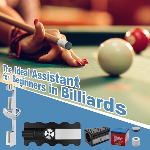 36pcs Pool Cue Repair Kit 12 Billiard Cue Tips, 2 Pool Cue Tip Clamps, 5 Ferrules, 12 Chalk Cubes 2 Cue Tips Trimmers,1 5in1 Pool Cue Tips Repair Tool, Billiard Cues Replacement Accessories