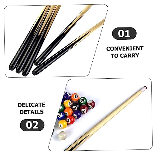 POPETPOP Wooden Billiard Cue Stick for Boys and Girls Short Pool Stick Storage Tube for Skills Spaces Design for Young Players