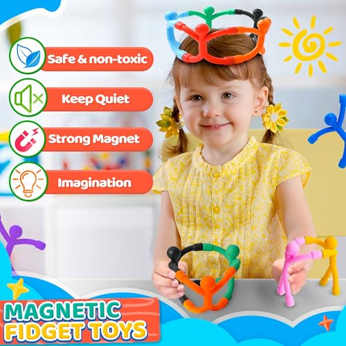 Magnetic Travel Toys for Toddlers Kids, Fidget Toys Airplane Car Travel Activities Essential,Road Trip ‌Sensory Toy Magnet People Men, Toys for 3 4 5 6 7 8 Year Old -10PCS - style: Solid-10