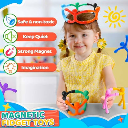 Magnetic Travel Toys for Toddlers Kids, Fidget Toys Airplane Car Travel Activities Essential,Road Trip ‌Sensory Toy Magnet People Men, Toys for 3 4 5 6 7 8 Year Old -5PCS - style: Solid-5