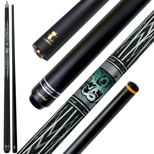 CueMall 58" 2-Piece Billiard Pool Cue Sticks,12.5mm Fiberglass Graphite Composite Billiard Cue Sticks,19oz Pool Sticks Tacos de billar for Adults Men/Women, House or Commercial/Bar Use - color: CueMall-E