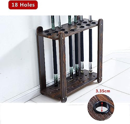 Freestanding Billiard Stick Stand - Holds 18 Cues,for Clubs Accessories, Fishing Rod Rack, Ball Set Floor