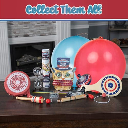 Continuum Games Way Back Toys Paddle Ball, Game of Steady Hands and Skill, Novelty Family Fun Game for Ages 5 and up