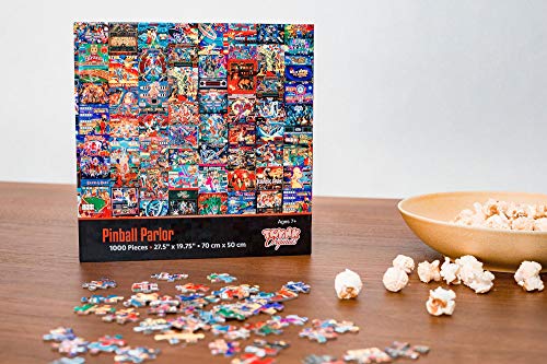 Pinball Parlor Retro Arcade Puzzle for Adults and Kids | 1000 Piece Jigsaw Puzzle Toy | Interactive Brain Teaser for Family Game Night | 28 x 20 Inches