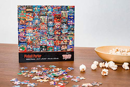 Pinball Parlor Retro Arcade Puzzle for Adults and Kids | 1000 Piece Jigsaw Puzzle Toy | Interactive Brain Teaser for Family Game Night | 28 x 20 Inches