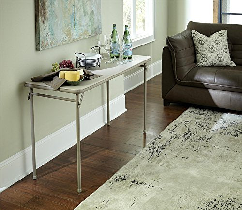 CoscoProducts Cosco Folding Serving Table, 20" x 48", Antique Linen - color: Antique Linen