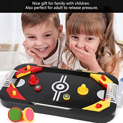 Tabletop Air Hockey Table, 2 in 1 Mini Air Hockey Game Indoor Hockey Game Mini Game Soccer and Table for Indoor Fun Desktop Sports