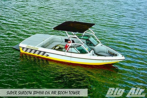 Big Air Super Shadow Wakeboard Tower Bimini Top - 76" x 76" - Mounts Over Existing Wake Tower - color: Pacific Blue