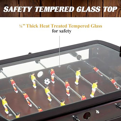 Barrington Foosball Multiple Styles Soccer Foosball Tables, Durable & Stylish Designs with Tabletop Sports Soccer Balls, Perfect for Family Game Rooms - style: 42 In. Coffee Table