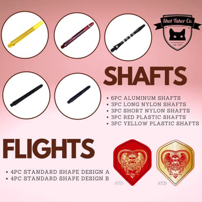Soft Tip Darts Set - Professional Darts with Customizable Configuration, Aluminum & Plastic Shafts, O-Rings, Flights, Dart Tool, 50PC Extra 2BA Tips - color: 19g-Red A-STC10441