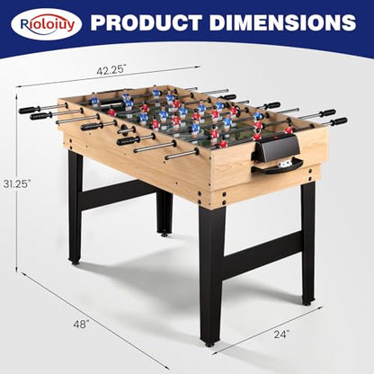 12-in-1 Game Table - 48" Combo Game Table, Ping Pong Table, Foosball Table, Air Hockey Table, Pool Table - Sports Arcade Games with Accessories - Ideal for Game Rooms and Family Game Nights!