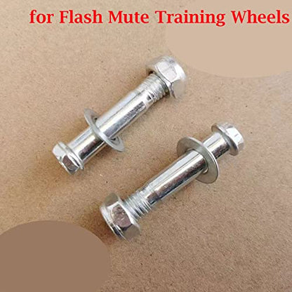 8 Set Children's Bicycle Training Wheels Mounting Screw Kit (Shoulder Bolts+Washers+Vertical Brackets+Locking Nuts) M8+M9 Screws Universal for Kids Bike Auxiliary Wheel Stabiliser Support