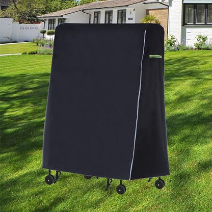 PATIKIL Folding Table Tennis Table Cover, 65'' x 28'' x 73'' Table Tennis Cover 600D Oxford Waterproof Foldable Table Cover with Storage Bag & Zipper for Outdoor Indoor, Black