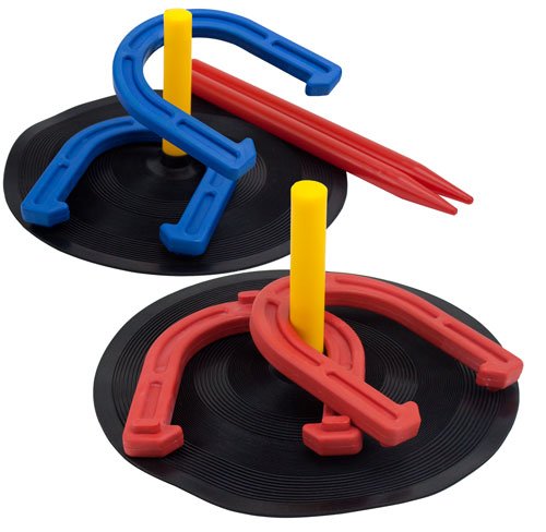 BBG Deluxe Safety Indoor & Outdoor Horseshoe Game Set with Rubber Mats!