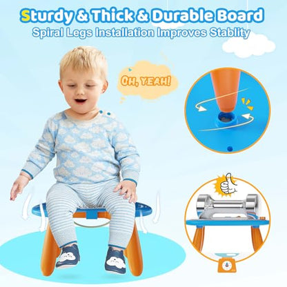 Kikidex Magnetic Drawing Board, Toddler Girl Toys for 1-3 Year Old, Doodle Board Pad Learning and Educational Toys for 1 2 3 Year Old Baby Kids Birthday Gift (Light Blue) - color: Light Blue
