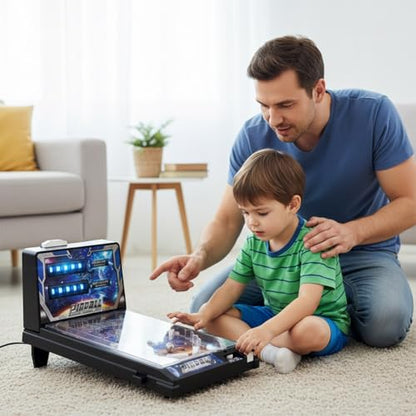 Fun Pinball Machine for Children and Family, Nostalgia Arcade Machine, Electronic Tabletop Pinball Game Toys, Ball Shooting Toys with Lights Sounds and Scorer