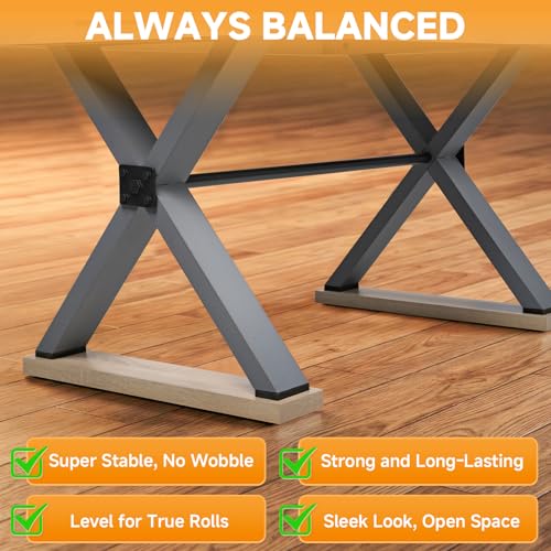 48-inch Foosball Table, Soccer Game Table for Adults, Competition Sized Soccer Table for Home, Office, or Game Room, Family Game Night with 2 Balls, Hard Laminated Surface