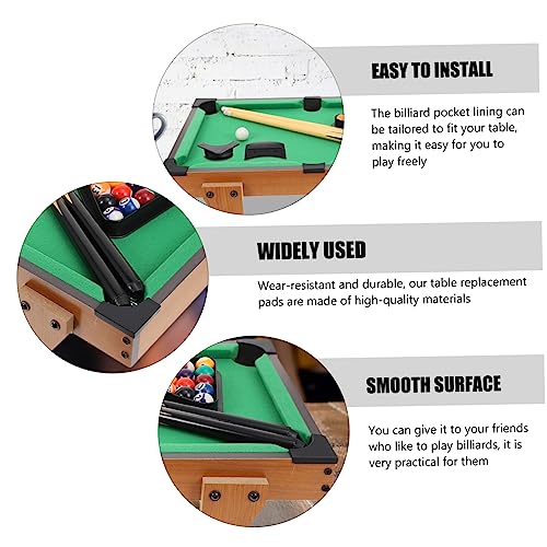 2 Sets Billiard Accessories Mini Pool Table Pool Table Cloth Cleaning Kit Rail Corner Brush Billiards Pool Cues Pockets Plastic Black
