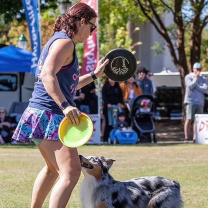 Hyperflite K-10 Jawz Puncture Resistant Dog Flying Disc, Medium-Large | Puncture Resistant, Competition Approved | 8.75-inch, 150g | Medium & Large Dogs | Black - color: Midnight (Black)