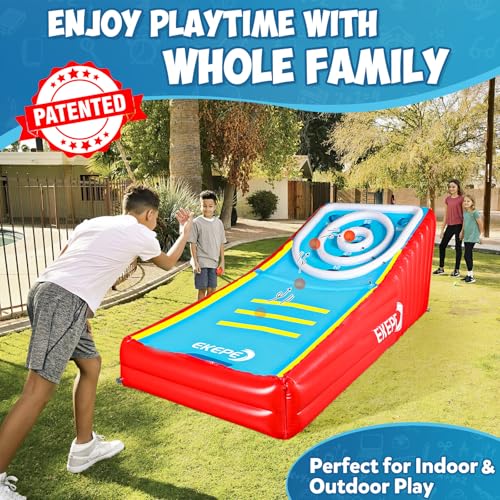 EKEPE Inflatable Score Ball Game, Carnival Yard Games for Kids and Adults, Inflatable Giant Game Toys with 2 Sponge Ball, Family Arcade Games for Indoor and Outdoor