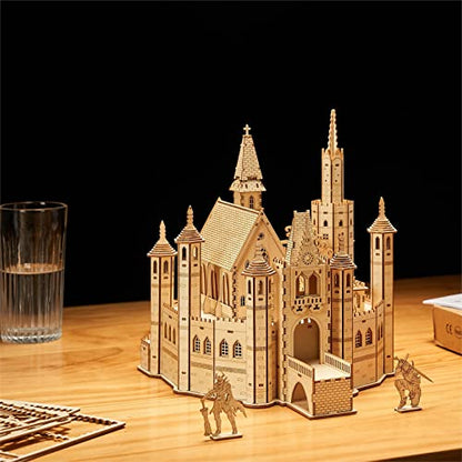 3D Wooden Puzzles Knight Creed: Lost Castle Model Kits, Brainteaser and Puzzle for Christmas/Birthday,Gifts for Adults and Teens to Build Combination - style: Castle