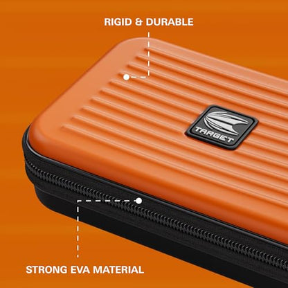 Target Darts Takoma XL Darts Wallet Case, Orange – Holds 6 Darts, Protective EVA Holder with Double Zip Lock Pouches – Professional Dart Accessories - color: Orange