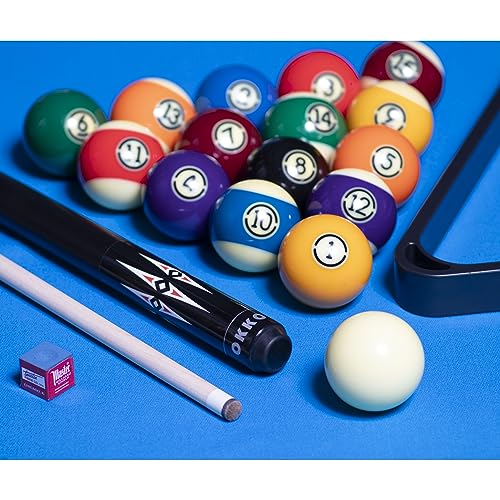 OKKO B-Series Professional Pool Billiard Cue Stick 58”, 13 mm Tip, w/Canadian Maple Shaft (18-21 oz) Hard Round Case & Accessories - style: B-1 (18 oz)