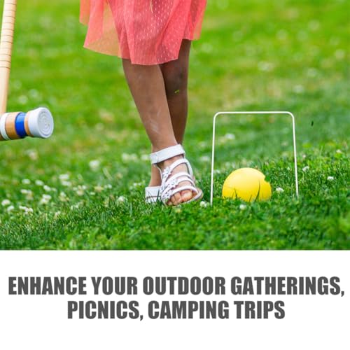8pcs Iron Wire Croquet Wickets Set with Lawn Game Goals, General Croquet Goal Accessories for Home Outdoor Play