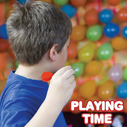 Gamie Dart Balloon Game for Kids, 144 Balloons and 11 Plastic Darts with Copper Tips, Outdoor Fun for Children and Adults, Birthday Party and Backyard