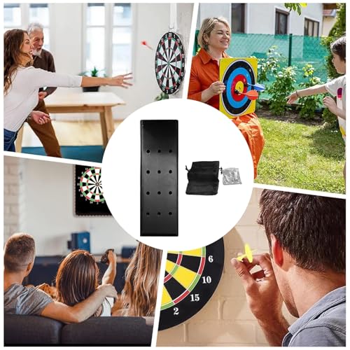 Dart Storage,12 Holes Wooden Wall Organizer - Dart Stand with Storage Bag,for Garage Basement Game Room Bar Man Cave Home Workplace Apartment