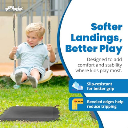 Playsafer Playground Safety Rubber Wearmat for Swingsets and Slides - 1" Thick X 24" W X 40" L (2 Pack, Red) - color: Red, size: 2 Pack (40" L x 24" W x 1" Thick)
